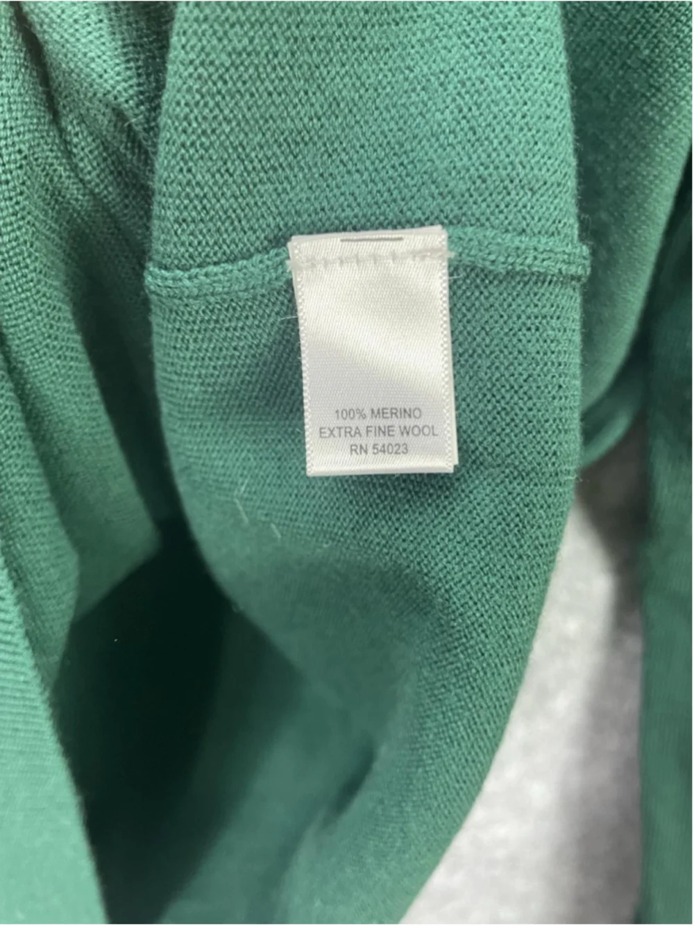 Banana Republic Sweater Mens Large Green Merino Wool Crewneck Knit Pullover